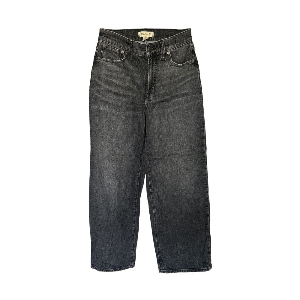 Madewell The Perfect Vintage Wide-Leg Crop Jean Dark Wash Size 27 - Picture 6 of 6